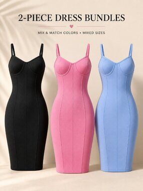 Bandage Dress 2-Piece Bundles | Mixed Sizes & Colors | Wholesale Reseller Lot